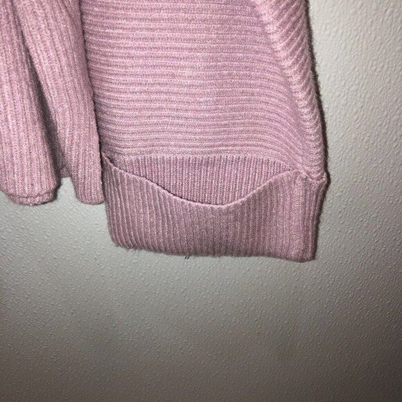 Mod Ref Small Purple Cuffed Long Sleeve Mock Neck Pullover Crop Sweater Size S - Picture 5 of 9